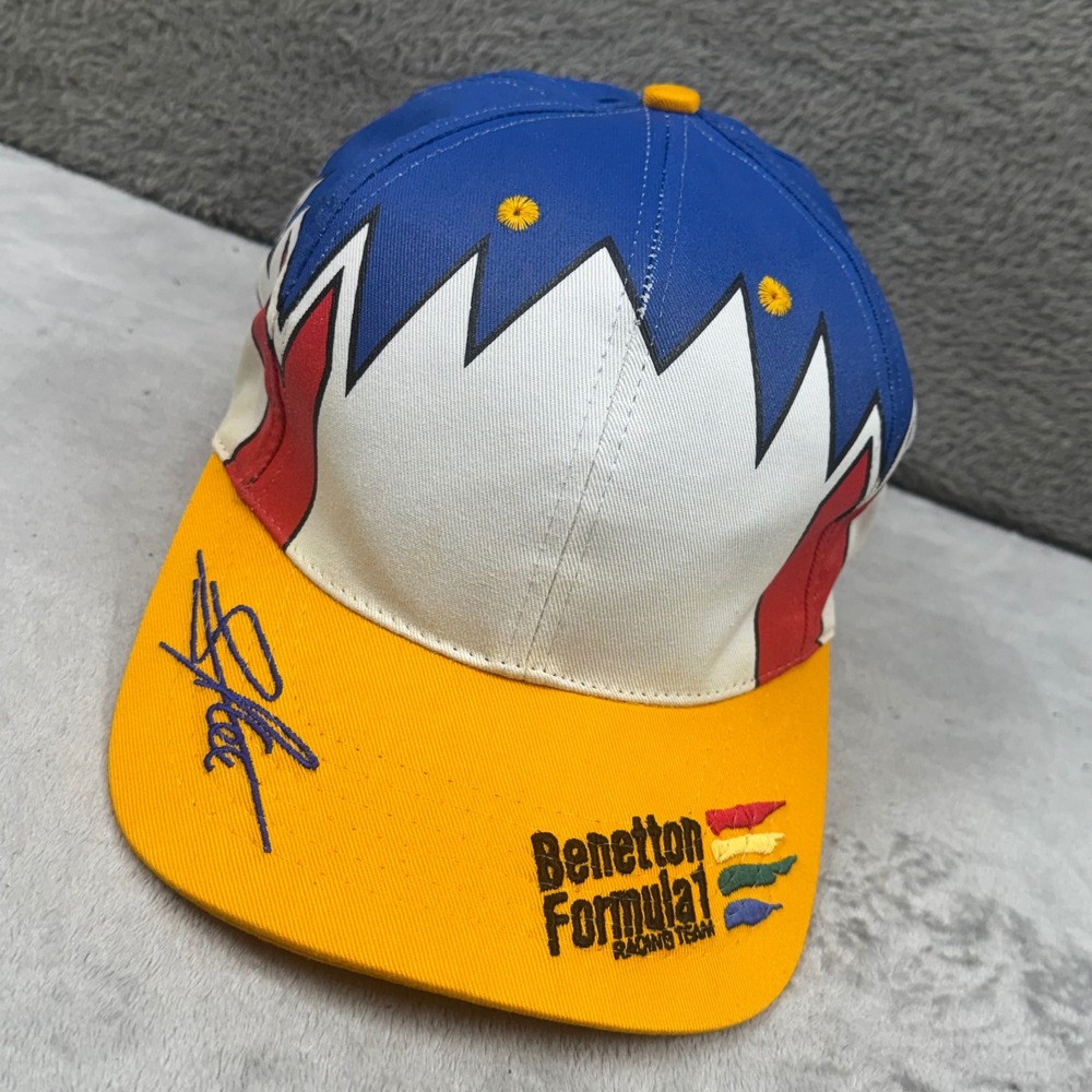 Benetton Formula 1 Racing Hat Men OS Multicolor Good Alexander Wurz Signature